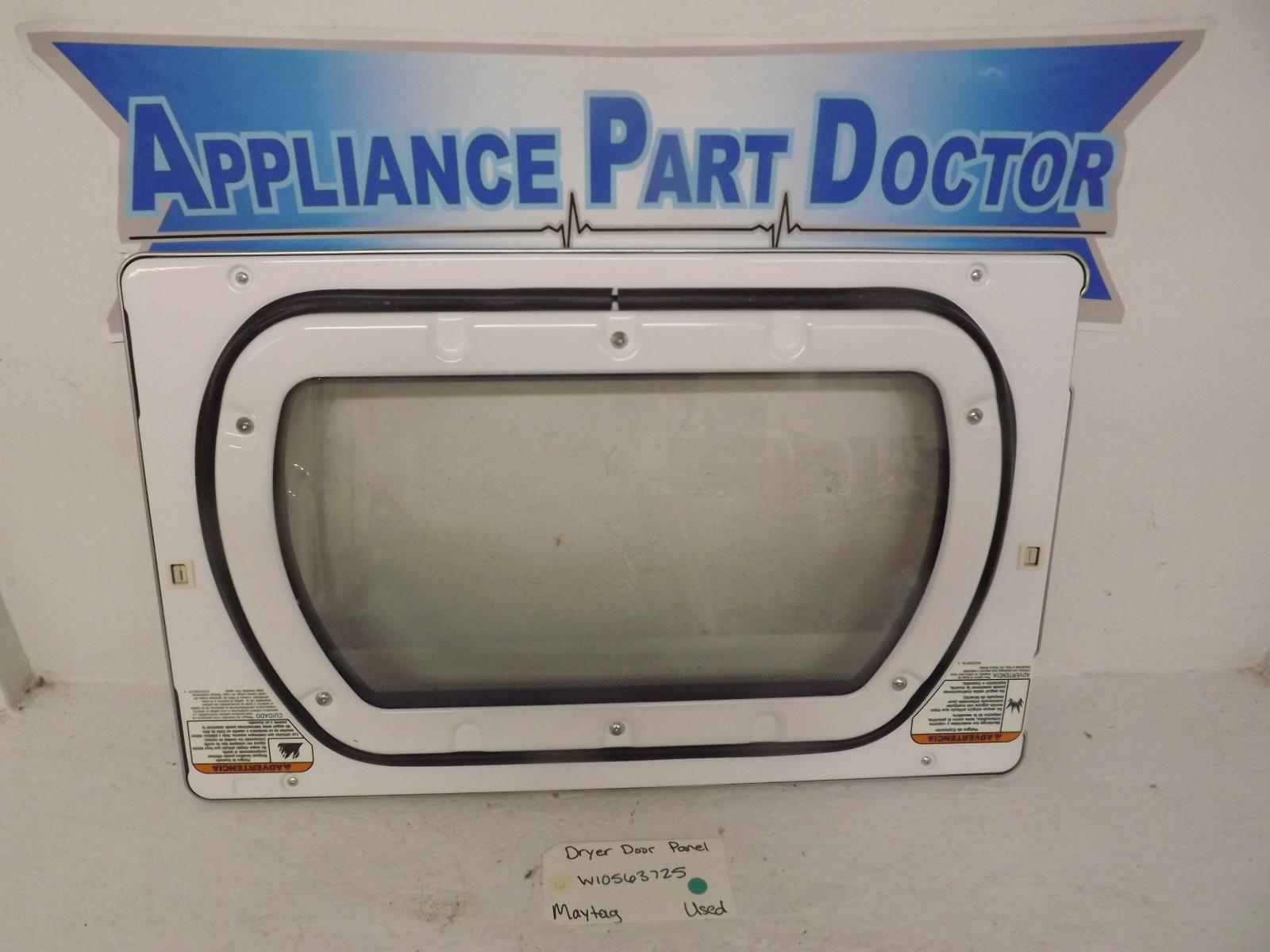 Maytag Dryer W10461891 W10822065 Door Panel Used Maytag Dryer W10461891 W10822065 Door Panel Used